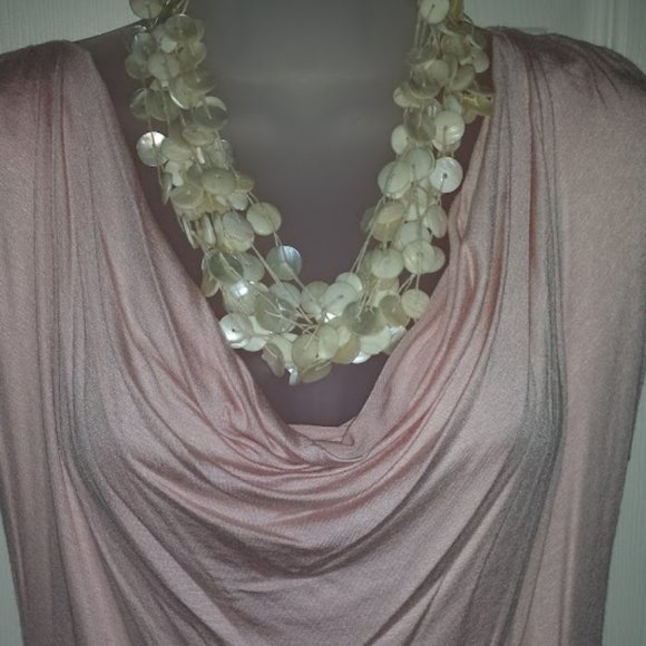 Vintage Mother of Pearl Multi strand Necklace Natural MOP - Picture 1 of 5